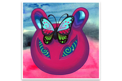 "Flutterby" 8x8" Digital Print